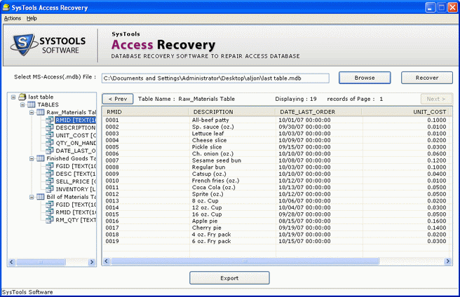 Repair MS Access File Tool v3.4 3.4
