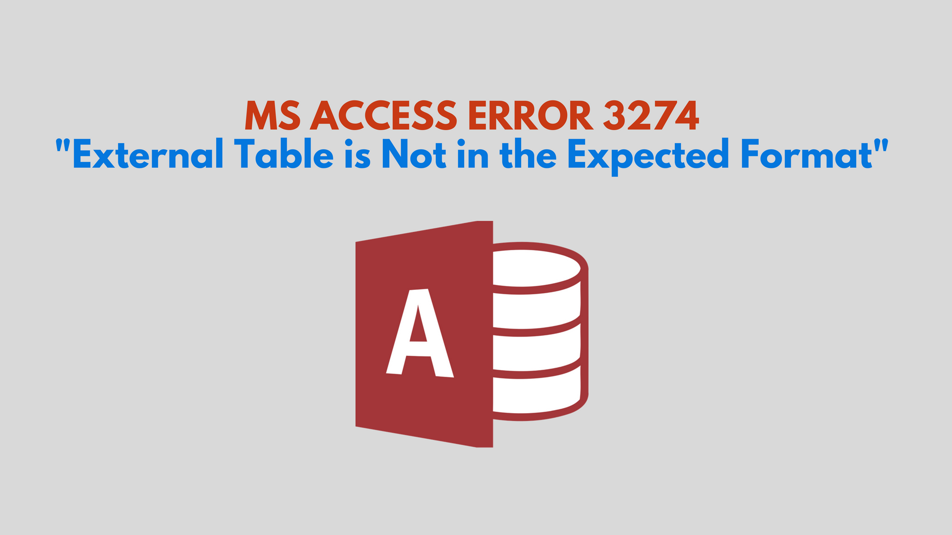 MS Access Error 3274